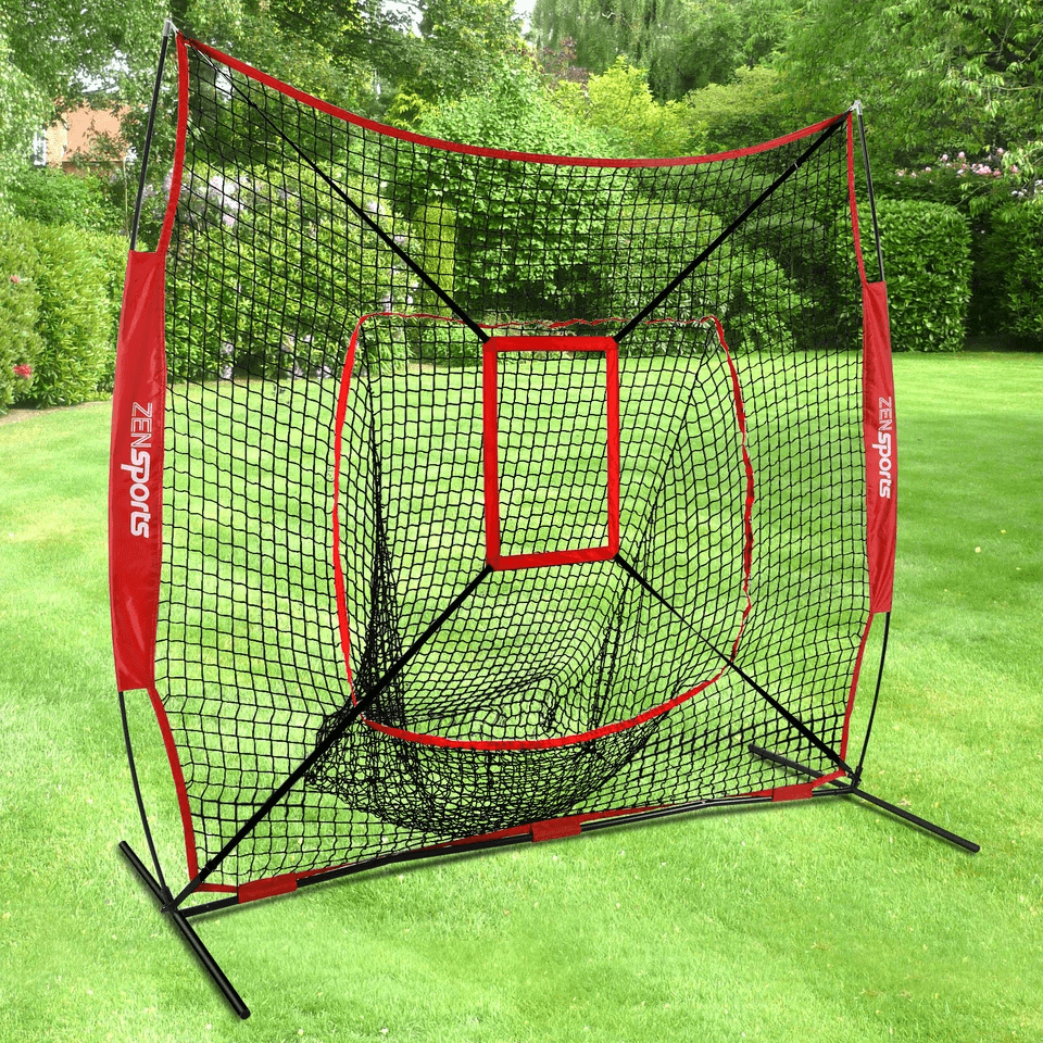 Baseball Softball Practice Net  Portable Hitting  Pitching Training Net With Strike Zone Carry Bag 1