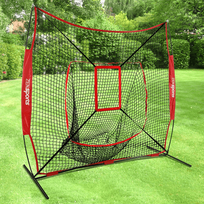 Baseball Softball Practice Net  Portable Hitting  Pitching Training Net With Strike Zone Carry Bag 1