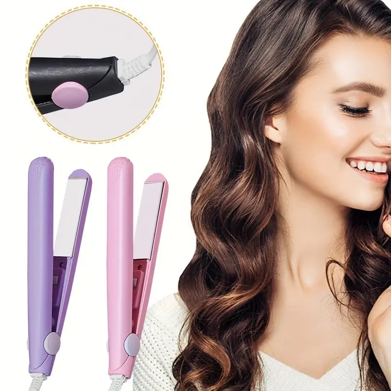Quick Heating Mini Hair Straightener NonDamaging Ceramic Plate Bangs Clip for Curling  MultiColo