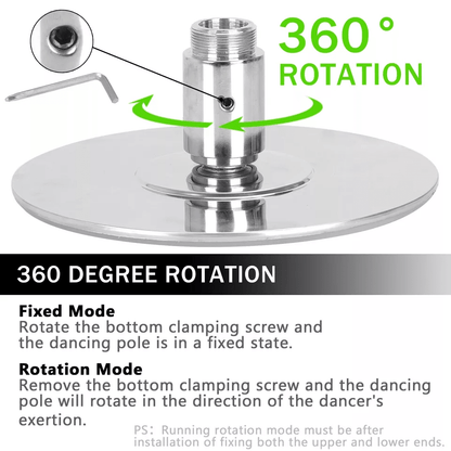 Adjustable Spinning Static Dance Pole Kit Portable Stripper Pole For Home Fitness  Professional Use 6