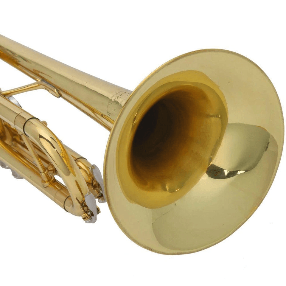 Gold Lacquer Bb Trumpet For Beginners With Durable Case Perfect For Student Bands And School Music  5