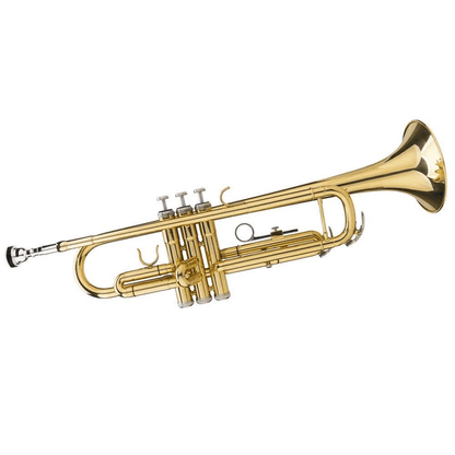 Gold Lacquer Bb Trumpet For Beginners With Durable Case Perfect For Student Bands And School Music  6