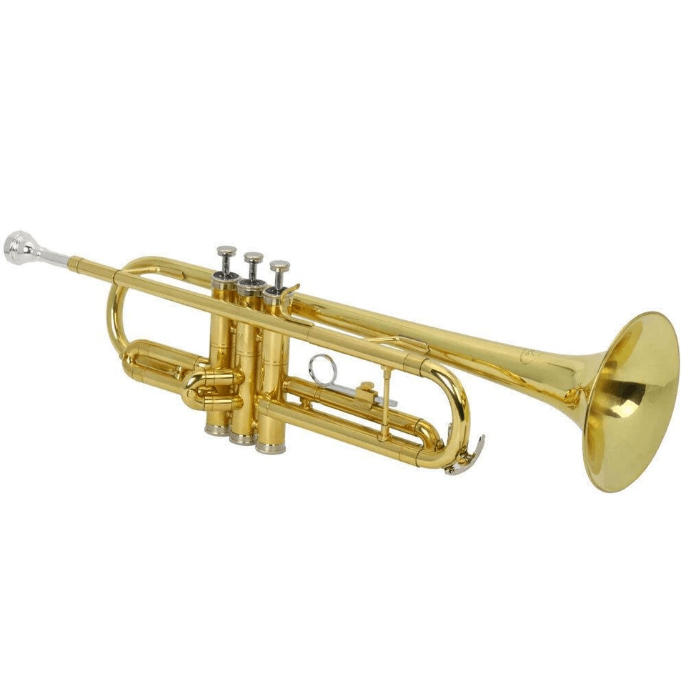 Gold Lacquer Bb Trumpet For Beginners With Durable Case Perfect For Student Bands And School Music  7