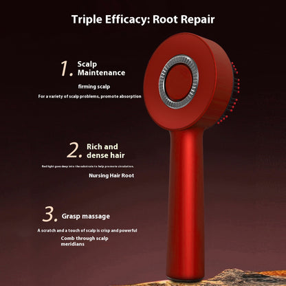 Hair Care Electric Vibration Massage Comb  Red Light Therapy Scalp Brush  Liquid Oil Applicator fo