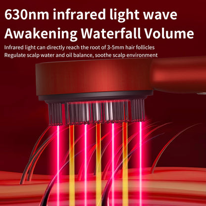Hair Care Electric Vibration Massage Comb  Red Light Therapy Scalp Brush  Liquid Oil Applicator fo