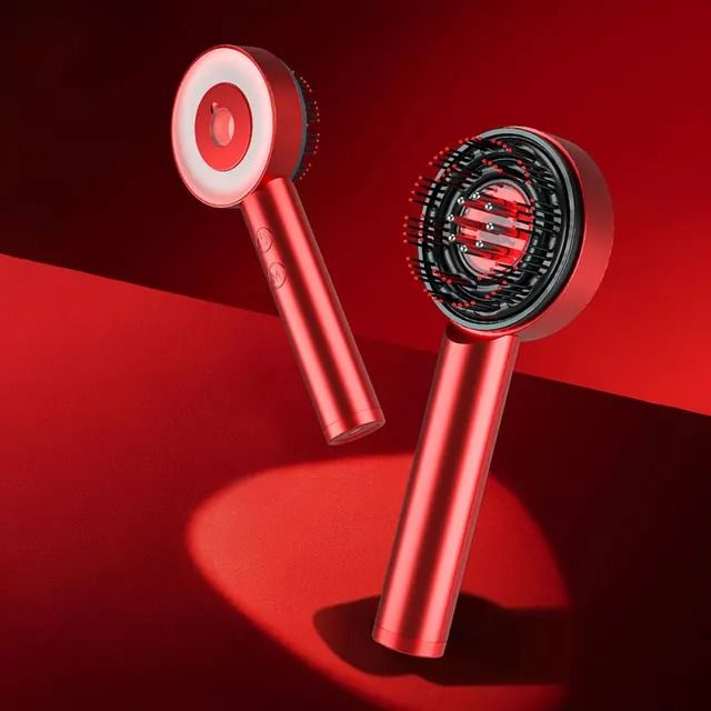 Hair Care Electric Vibration Massage Comb  Red Light Therapy Scalp Brush  Liquid Oil Applicator fo