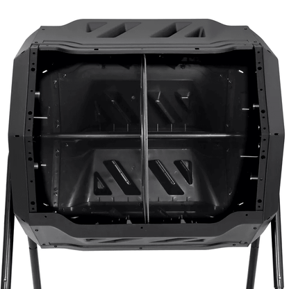 Dual Chamber Tumbling Composter Outdoor Rotating Compost Bin For Garden Waste 9