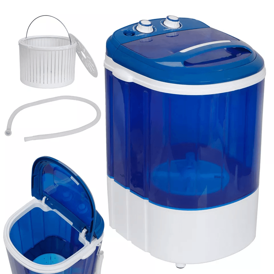 Portable Mini Washing Machine Compact 2-in-1 Washer & Spinner – Lightweight Single Bucket for Apartments,Dorms
