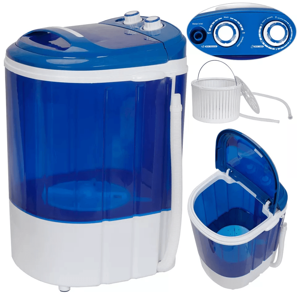 Portable Mini Washing Machine Compact 2in1 Washer  Spinner  Lightweight Single Bucket For Apartment 7