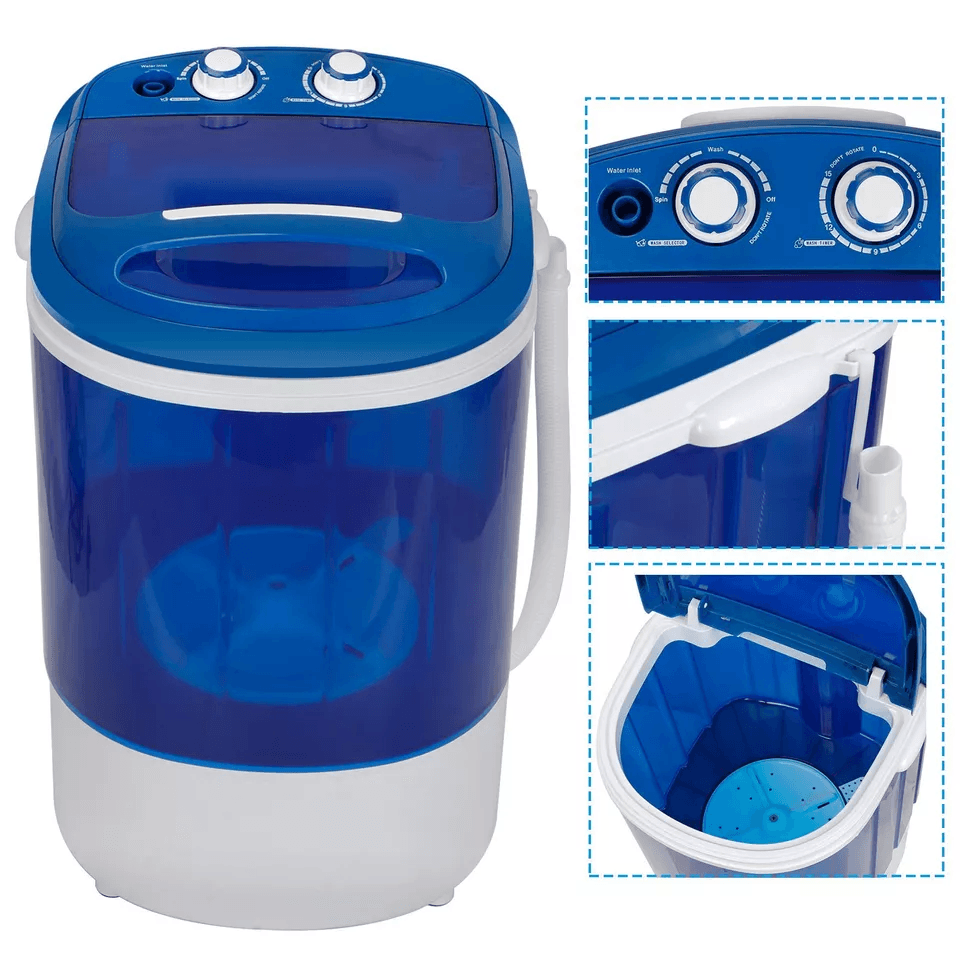 Portable Mini Washing Machine Compact 2in1 Washer  Spinner  Lightweight Single Bucket For Apartment 3