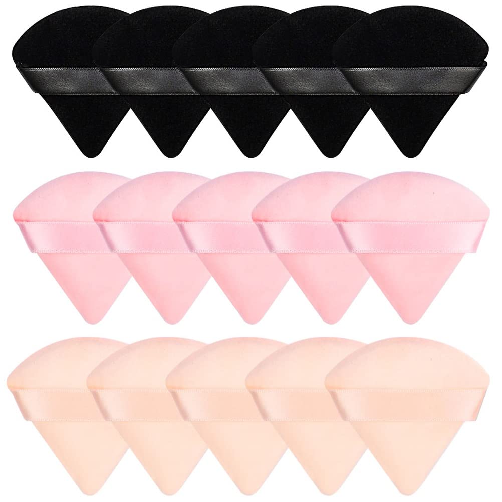 Triangle Powder Puff Face Makeup Sponge Soft Velour Blender for Loose  Setting Powder Foundation