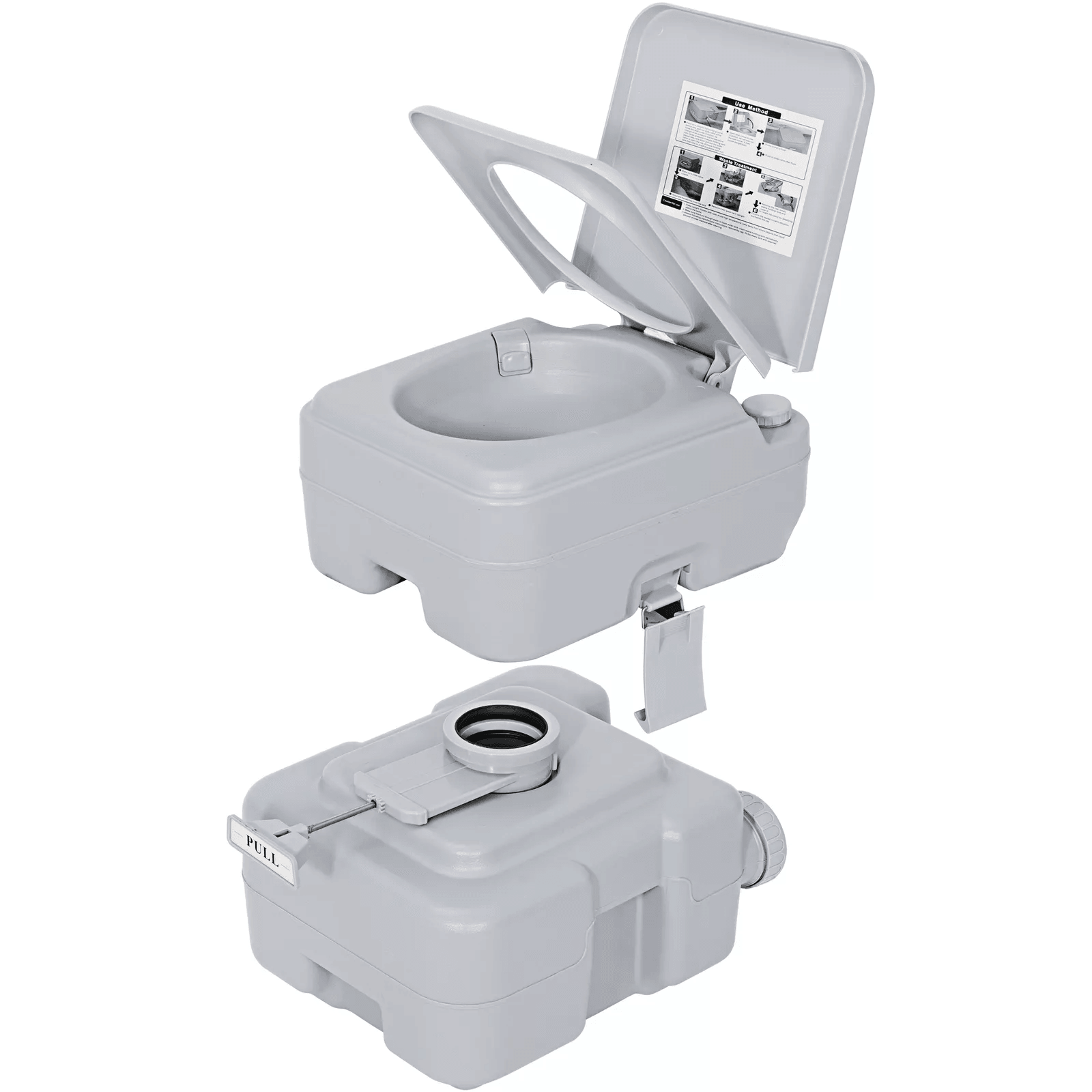 Portable Camping Toilet With Flush System  Lid Ideal For RVs Boats  Outdoor Adventures 5