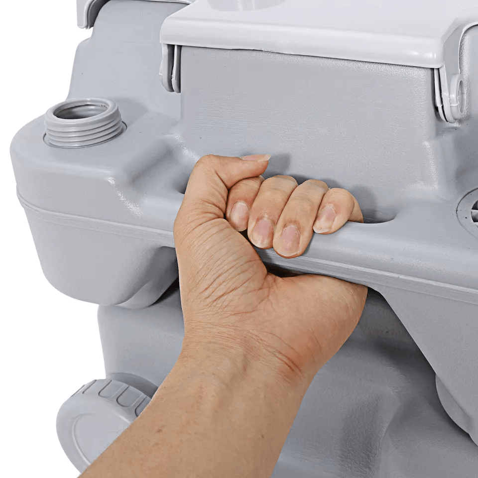 Portable Camping Toilet With Flush System  Lid Ideal For RVs Boats  Outdoor Adventures 1