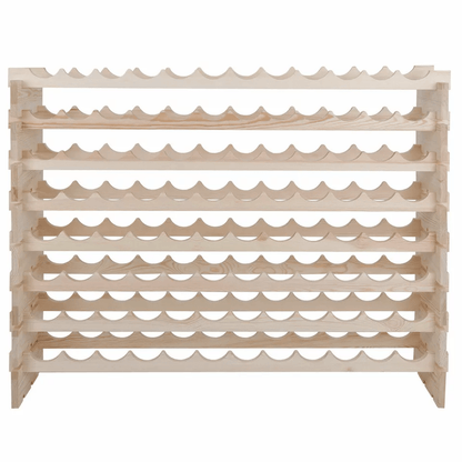 2PCS 96 Bottles Holder Wine Rack  8Tier Stackable Solid Wood Wine Storage Display For Home Bar Or C 2
