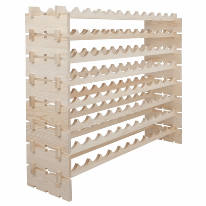2PCS 96 Bottles Holder Wine Rack  8Tier Stackable Solid Wood Wine Storage Display For Home Bar Or C 3
