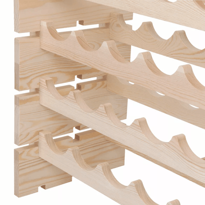 2PCS 96 Bottles Holder Wine Rack  8Tier Stackable Solid Wood Wine Storage Display For Home Bar Or C 4