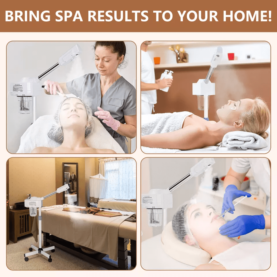 SalonGrade Professional Facial Steamer Ionic Ozone Hot Mist Stand For Deep Skin Cleaning And Hydrat 3