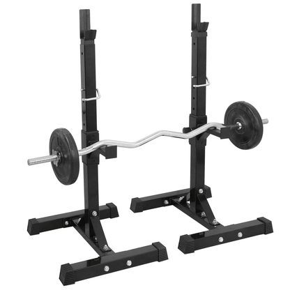 Adjustable Squat Rack Heavy Duty Barbell  Dumbbell Bench Stand 3