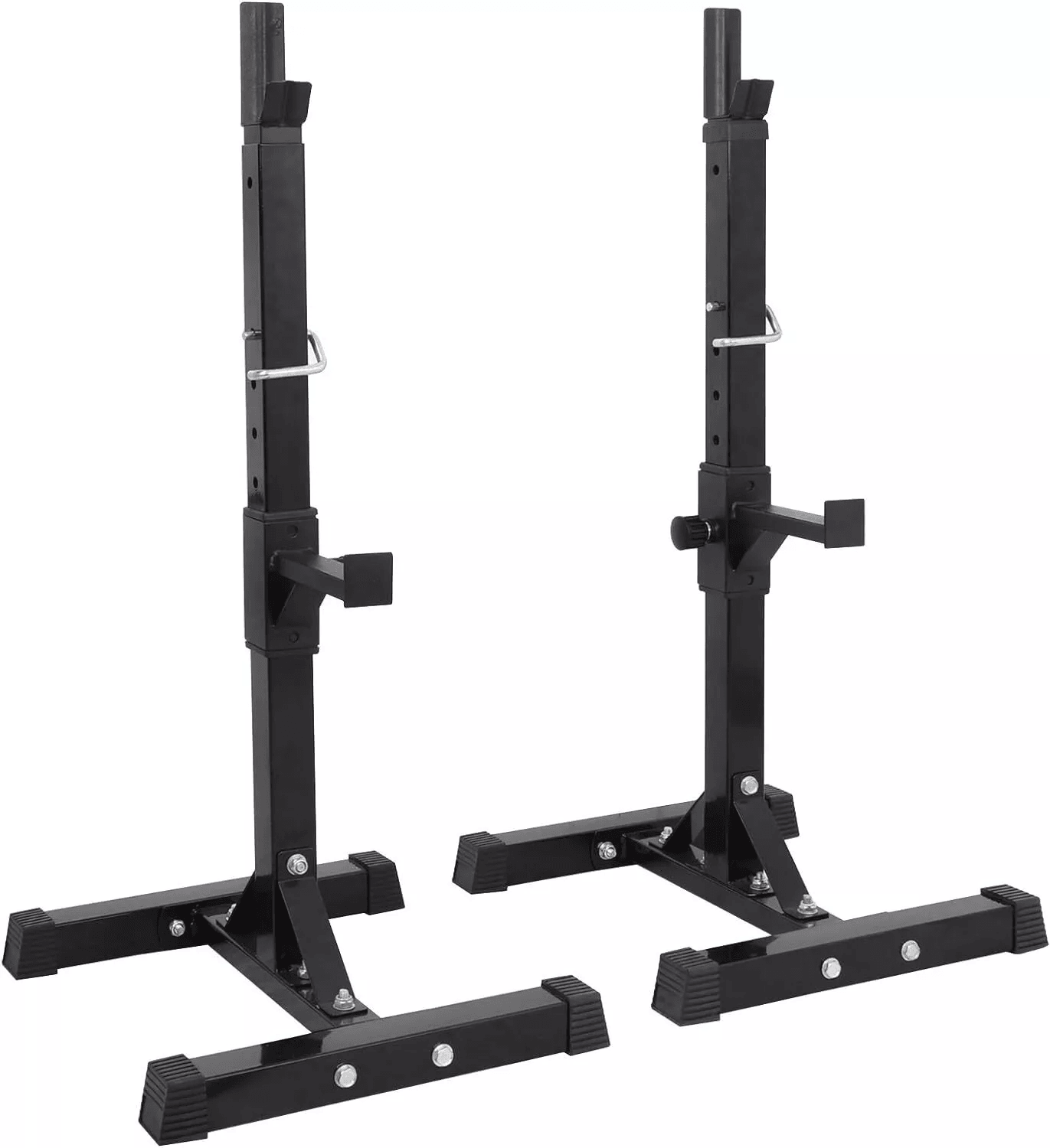 Adjustable Squat Rack Heavy Duty Barbell  Dumbbell Bench Stand 2
