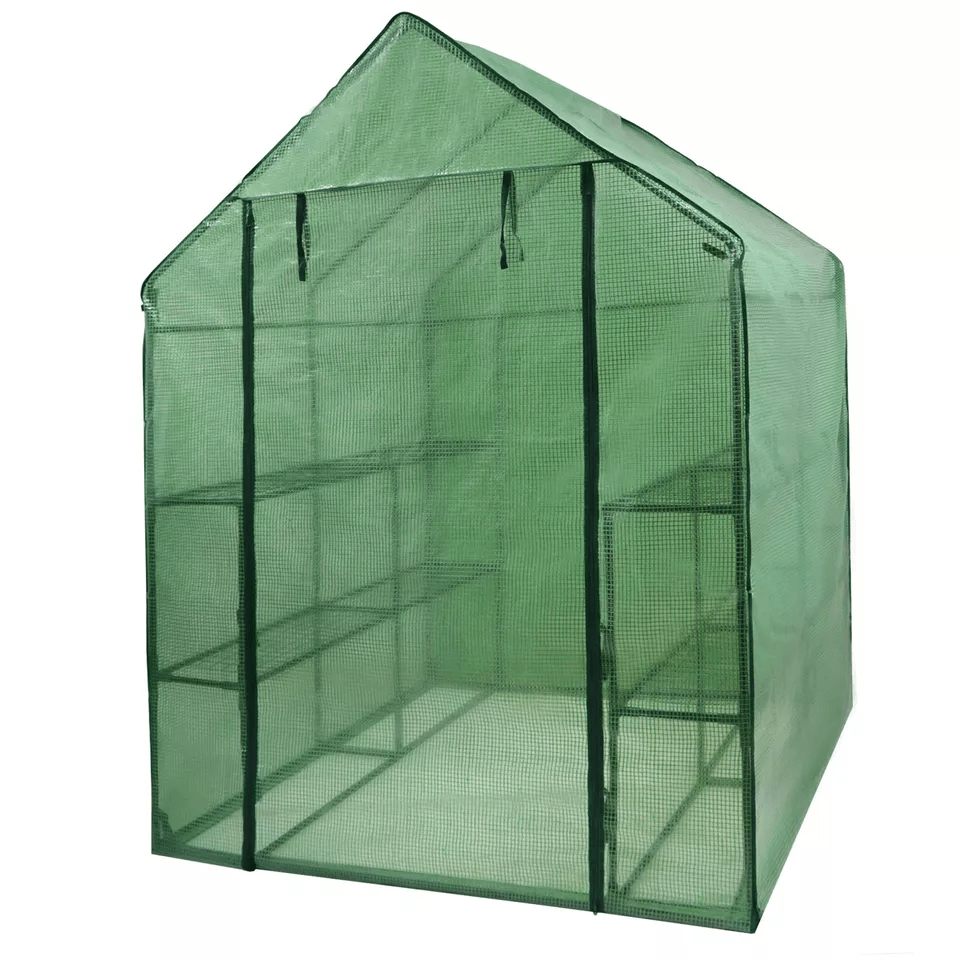 Portable Green House Outdoor With Shelves Tiers Walk In Greenhouse For Planter HeavyDuty Frame And  15