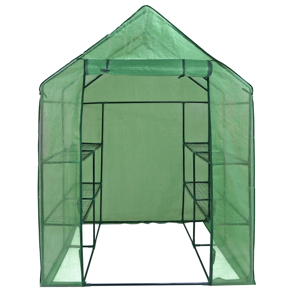 Portable Green House Outdoor With Shelves Tiers Walk In Greenhouse For Planter HeavyDuty Frame And  18