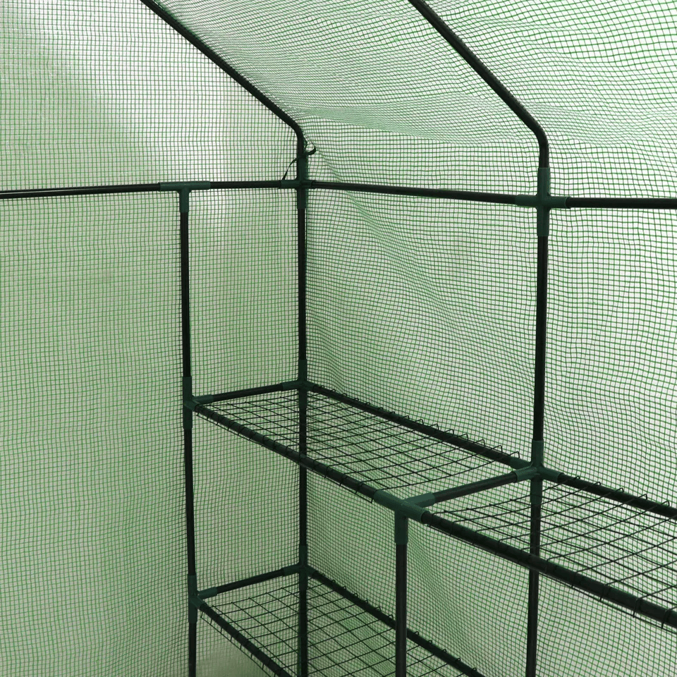 Portable Green House Outdoor With Shelves Tiers Walk In Greenhouse For Planter HeavyDuty Frame And  9