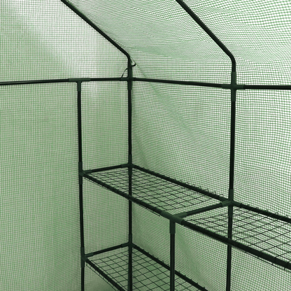 Portable Green House Outdoor With Shelves Tiers Walk In Greenhouse For Planter HeavyDuty Frame And  9