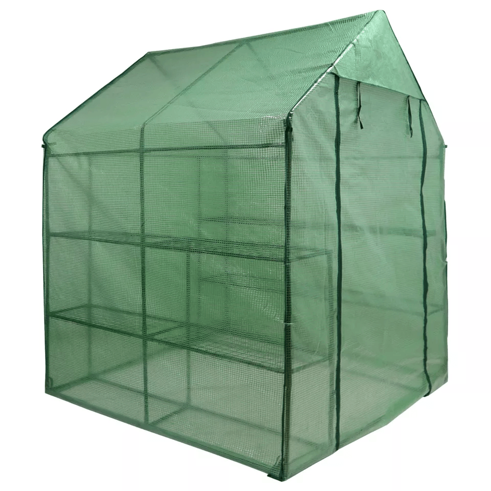 Portable Green House Outdoor With Shelves Tiers Walk In Greenhouse For Planter HeavyDuty Frame And  12