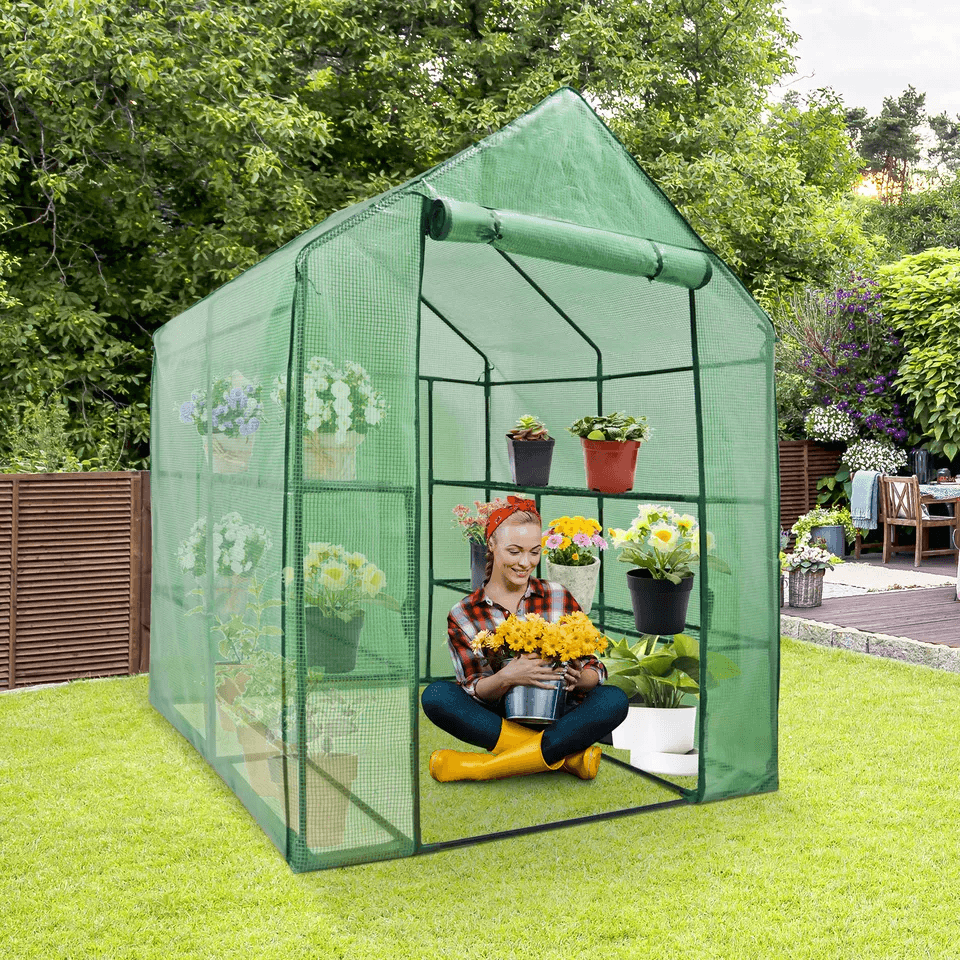 Portable Green House Outdoor With Shelves Tiers Walk In Greenhouse For Planter HeavyDuty Frame And  5