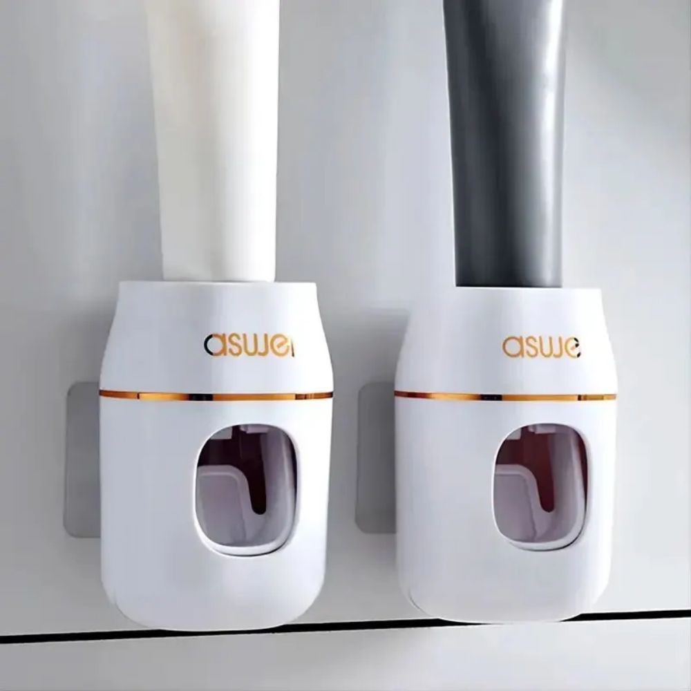 Upgrade Your Bathroom with Automatic Toothpaste Squeezer  Storage Rack Easy Refills  Organization