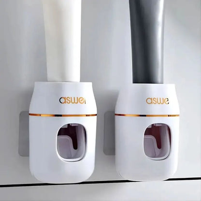 Upgrade Your Bathroom with Automatic Toothpaste Squeezer  Storage Rack Easy Refills  Organization