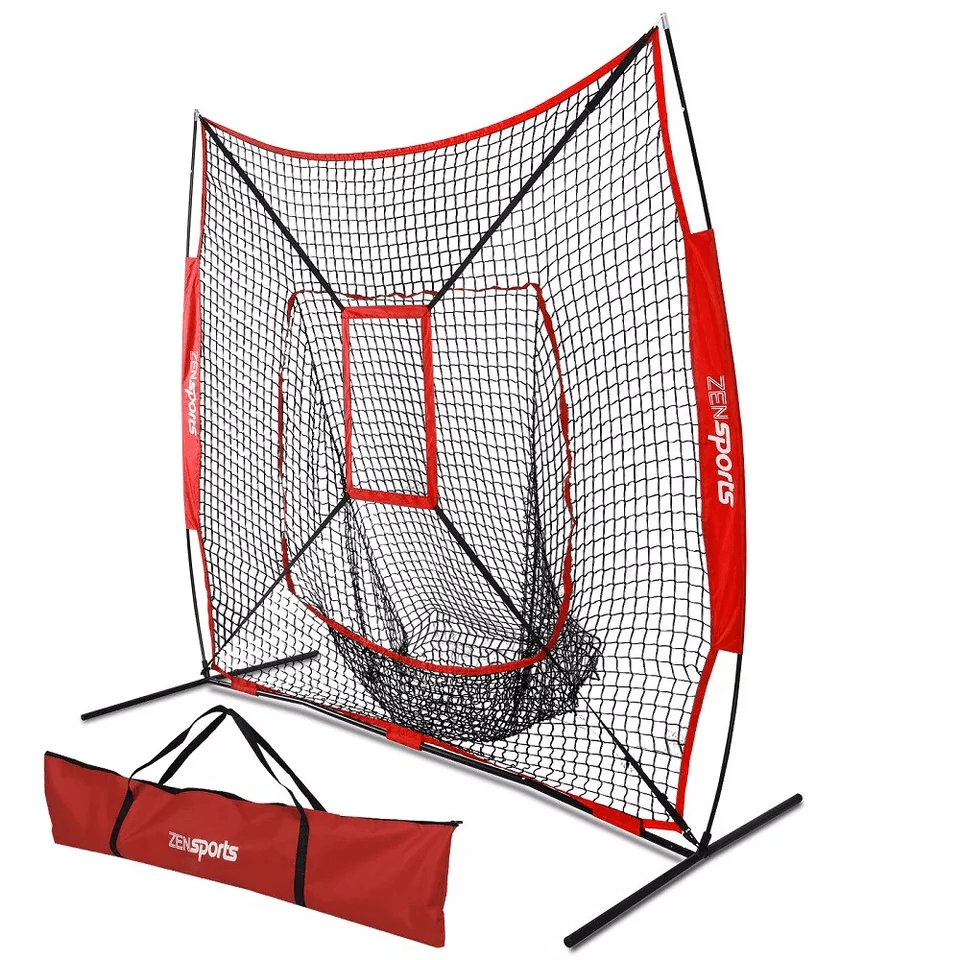 Baseball Softball Teeball Practice Batting Training Net With Strike Zone Portable  Durable Hitting  1