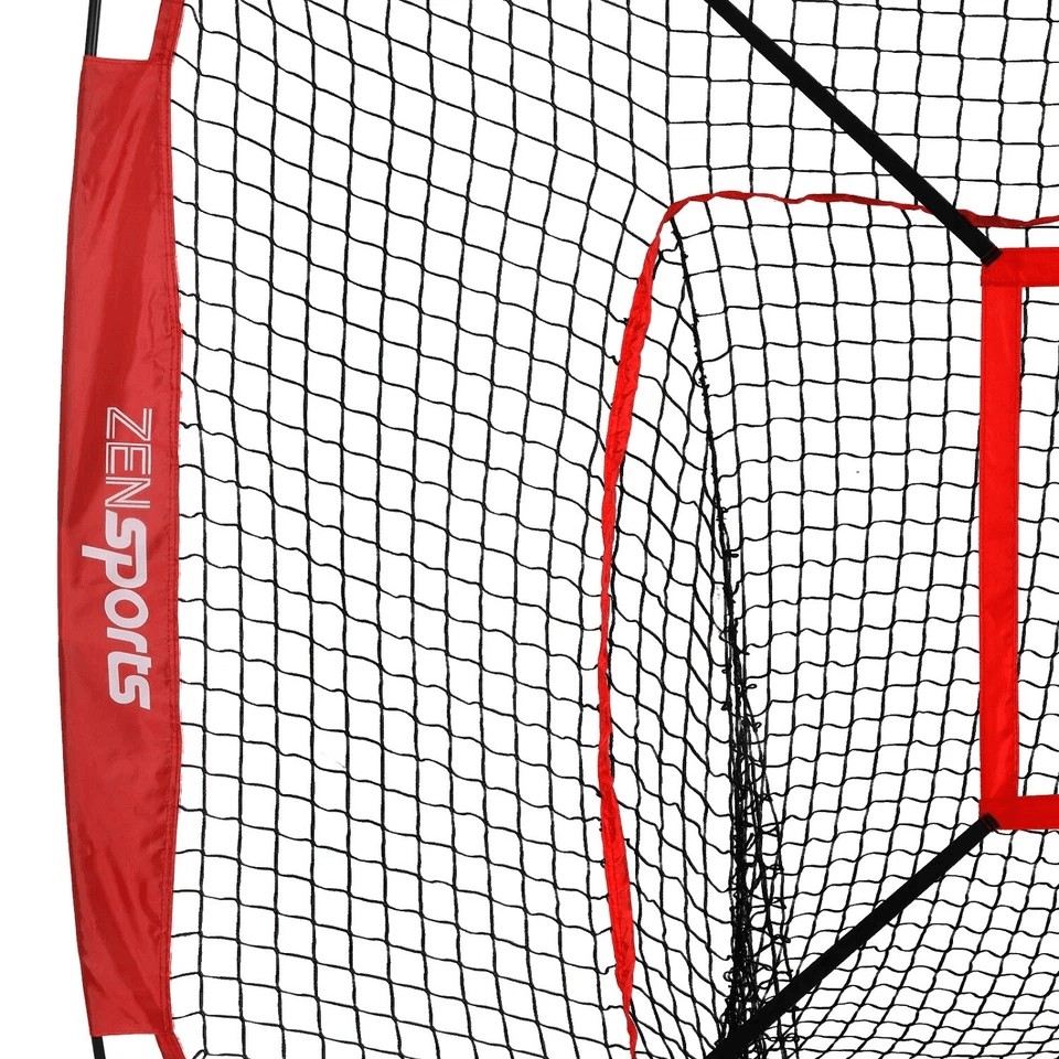 Baseball Softball Teeball Practice Batting Training Net With Strike Zone Portable  Durable Hitting  3