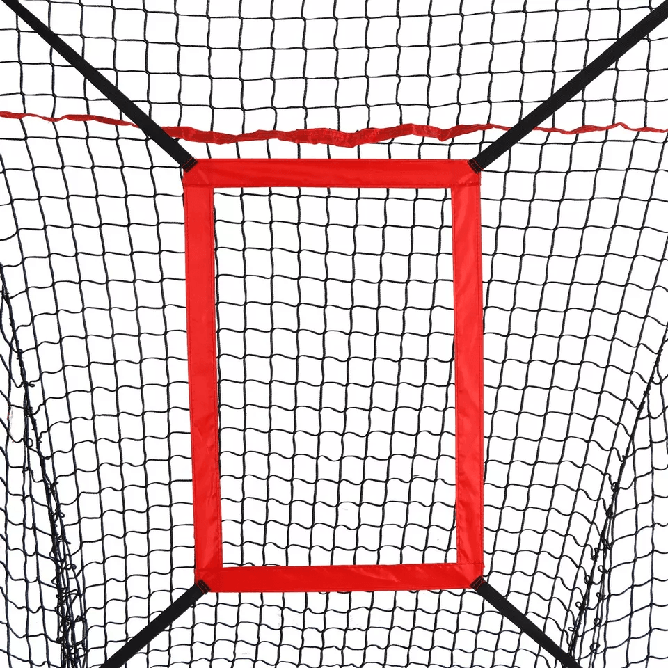 Baseball Softball Teeball Practice Batting Training Net With Strike Zone Portable  Durable Hitting  8