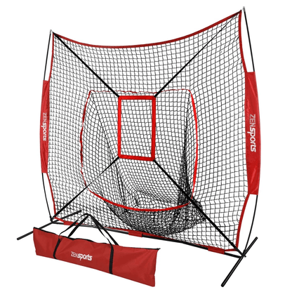 Baseball Softball Teeball Practice Batting Training Net With Strike Zone Portable  Durable Hitting  5