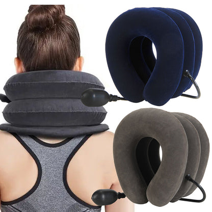 Inflatable Cervical Neck Traction Brace Breathable  Comfortable Neck Stretcher for Posture Correct