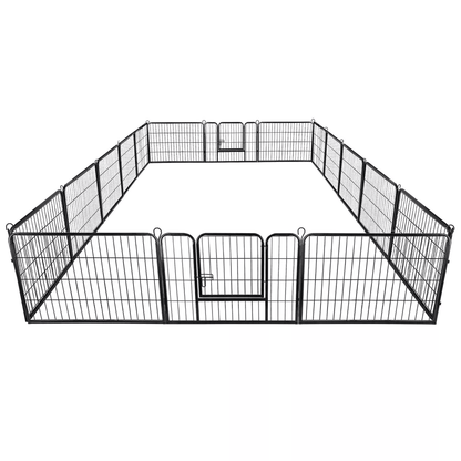 Portable 16 Panel Dog Playpen Detachable Fence For Outdoor RV  Yard Use 1