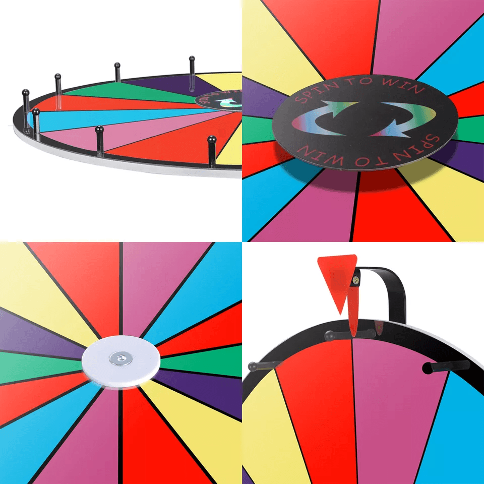 Durable Prize Wheel With Slots Color Spinning Wheel W Adjustable Tripod Floor Stand Perfect For Pro 8