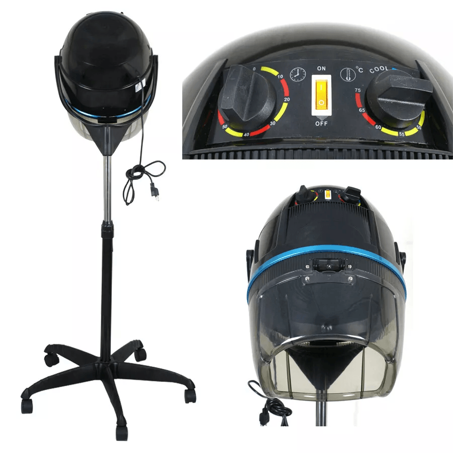 Professional Hooded Hair Dryer With Adjustable Stand  Wheels  1300W Bonnet Dryer For Salon  Home Us 1