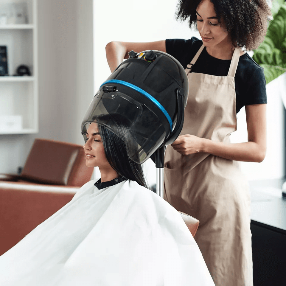Professional Hooded Hair Dryer With Adjustable Stand  Wheels  1300W Bonnet Dryer For Salon  Home Us 4