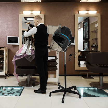 Professional Hooded Hair Dryer With Adjustable Stand  Wheels  1300W Bonnet Dryer For Salon  Home Us 2