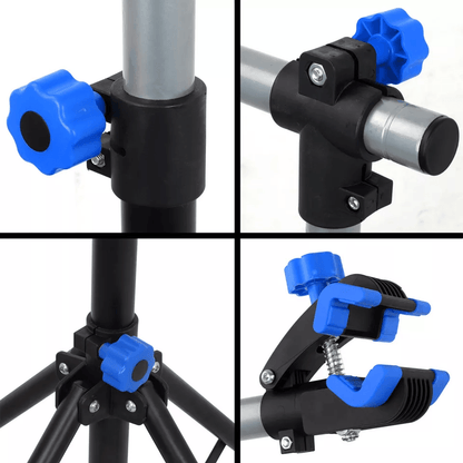 Bike Repair Stand Adjustable Bicycle Maintenance Rack With Rotating Clamp  Tool Tray 7