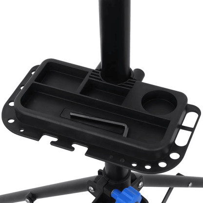 Bike Repair Stand Adjustable Bicycle Maintenance Rack With Rotating Clamp  Tool Tray 6