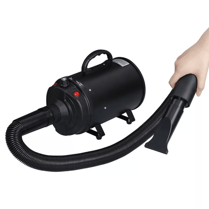 Pet Dog Hair Dryer 32HP  Adjustable Speed Grooming Blow Dryer With Heater  High Velocity 2400W Blac 2