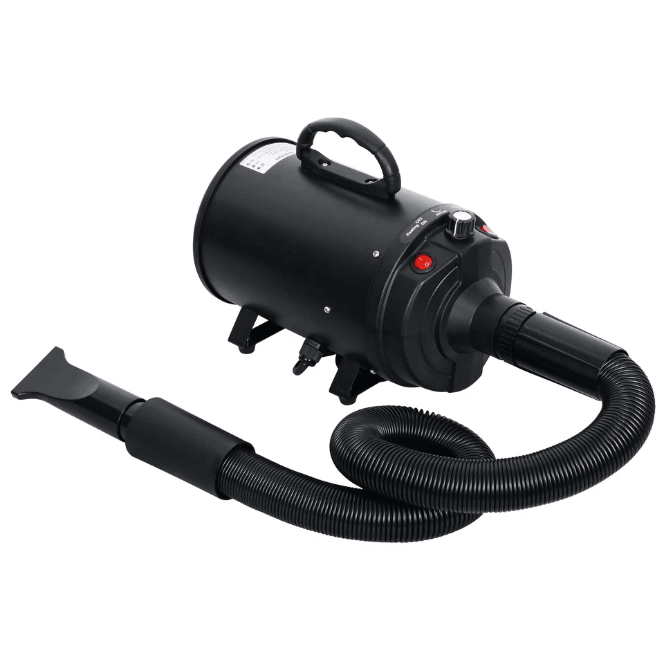 Pet Dog Hair Dryer 32HP  Adjustable Speed Grooming Blow Dryer With Heater  High Velocity 2400W Blac 7