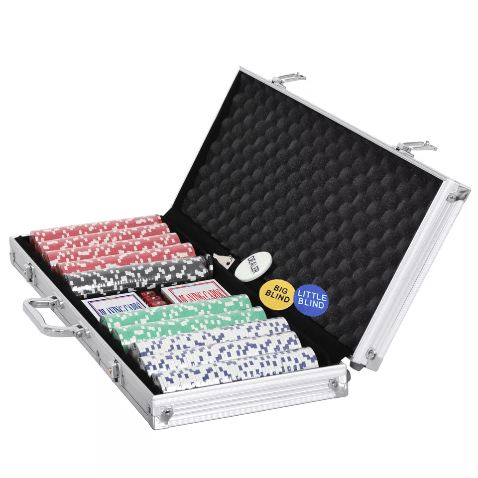 Texas Holdem Poker Chip Set With Aluminum Case Poker Chips For Blackjack And Casino Games 4