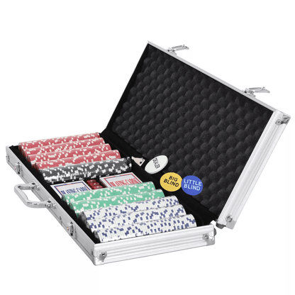 Texas Holdem Poker Chip Set With Aluminum Case Poker Chips For Blackjack And Casino Games 4