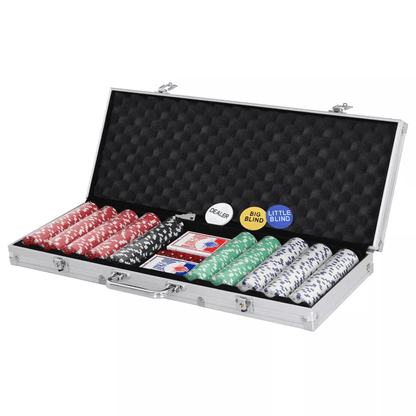 Texas Holdem Poker Chip Set With Aluminum Case Poker Chips For Blackjack And Casino Games 7