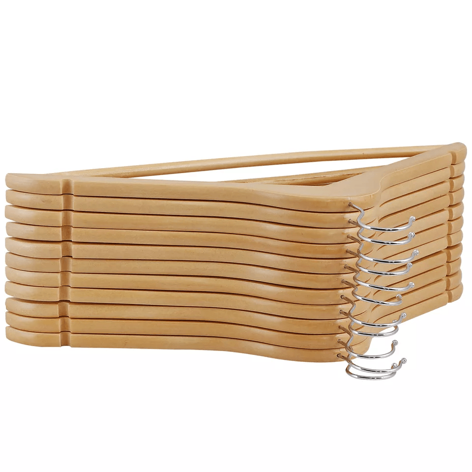 Premium Wooden Hangers NonSlip Coat  Clothes Hangers Swivel Hook Durable Natural Wood For Suits Jac 3