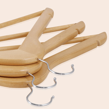 Premium Wooden Hangers NonSlip Coat  Clothes Hangers Swivel Hook Durable Natural Wood For Suits Jac 4